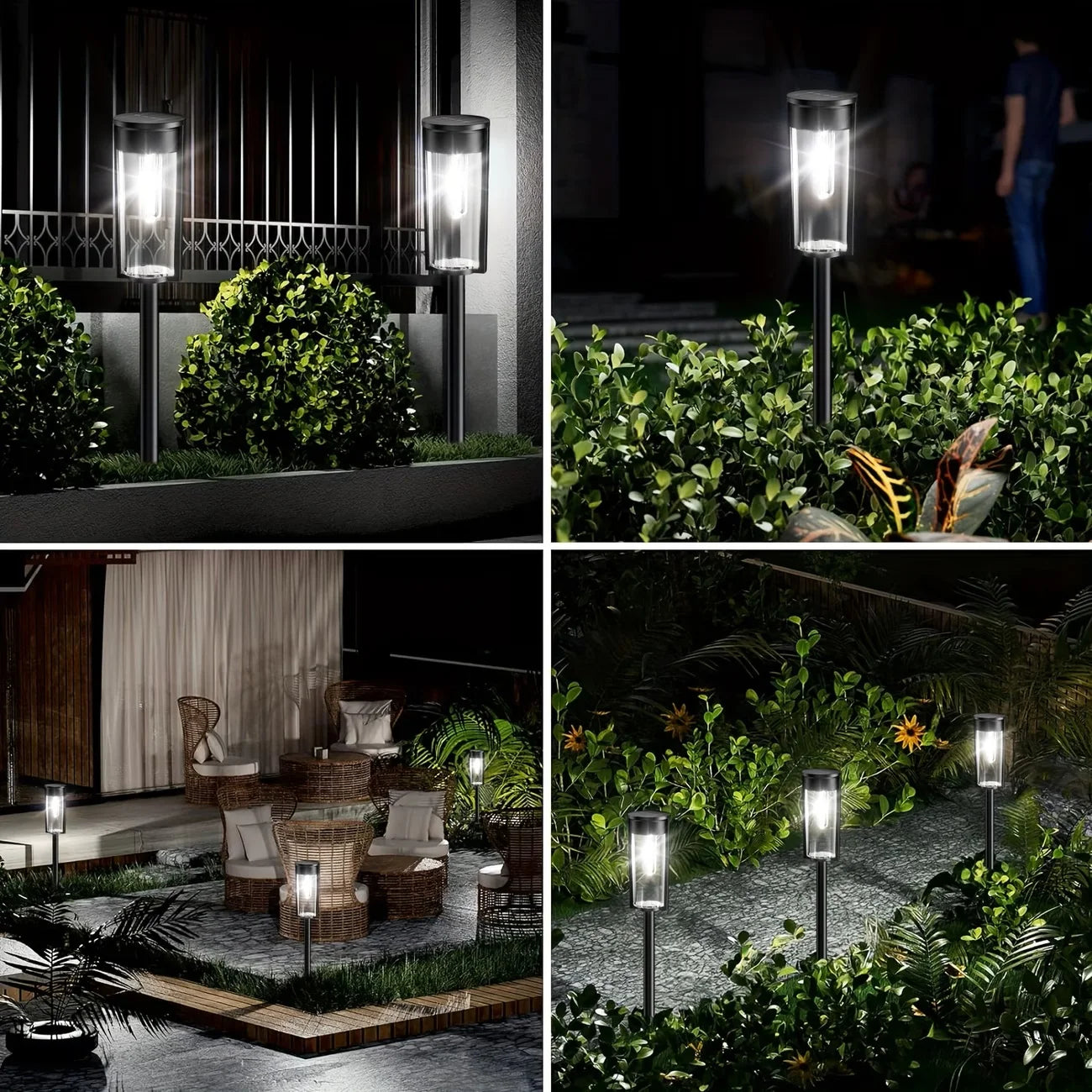 Solar Pathway Lights Outdoor IP65 Waterproof LED Landscape For Driveway