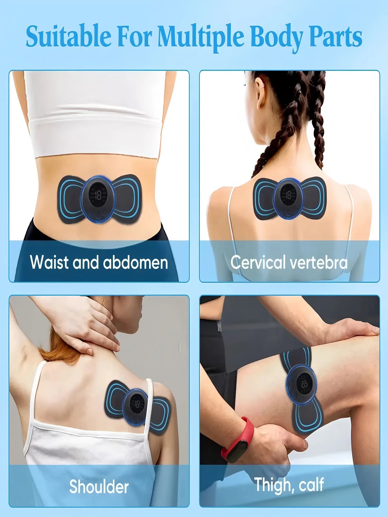 LCD Display Neck Massager Electric Pulse Massager For Cervical Relief