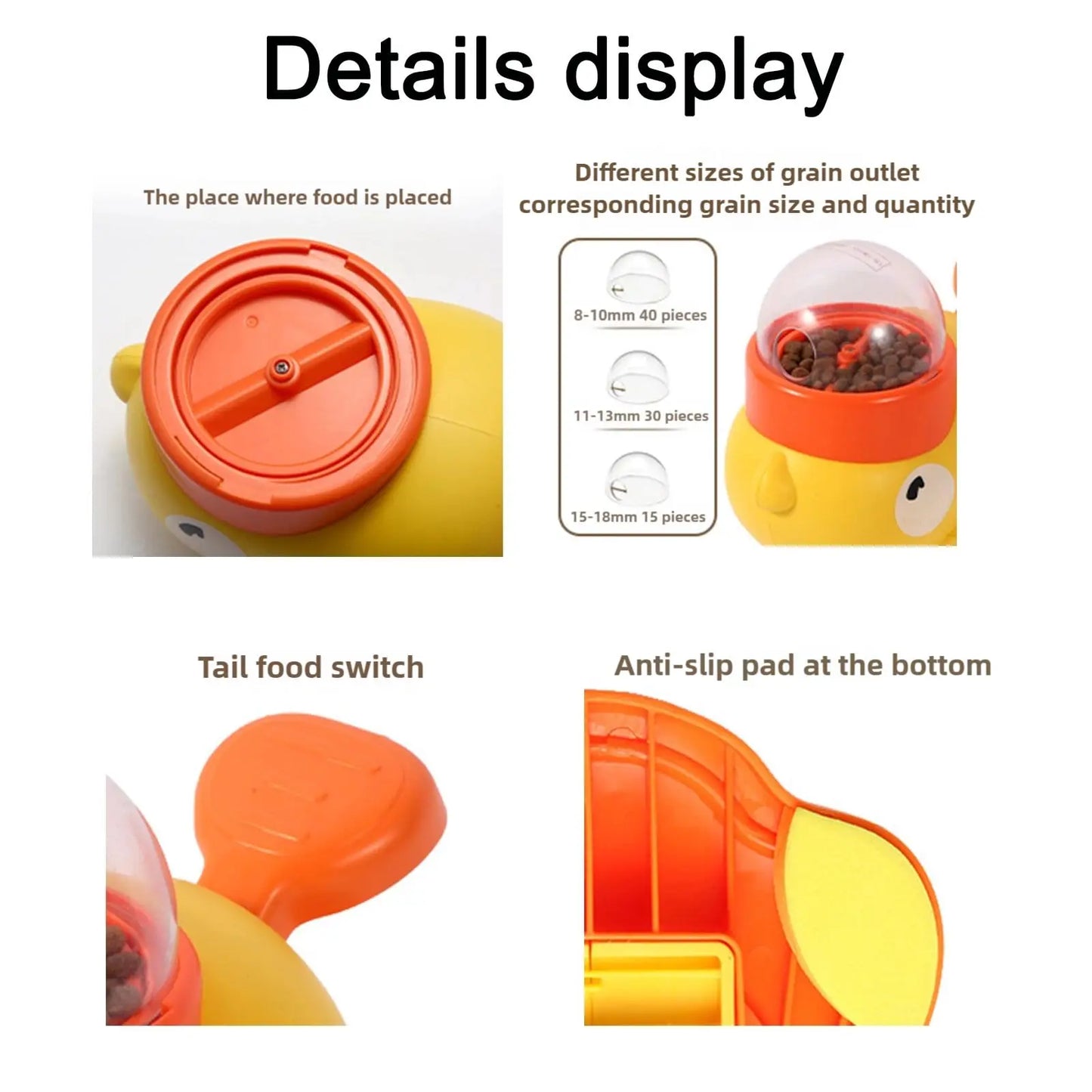 Pet Slow Feeder Bowl Duck Snack Dispenser For Small Dogs