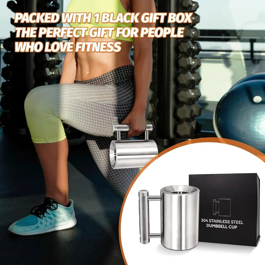 Heavy Stainless Steel Dumbbell Mug For Fitness Training