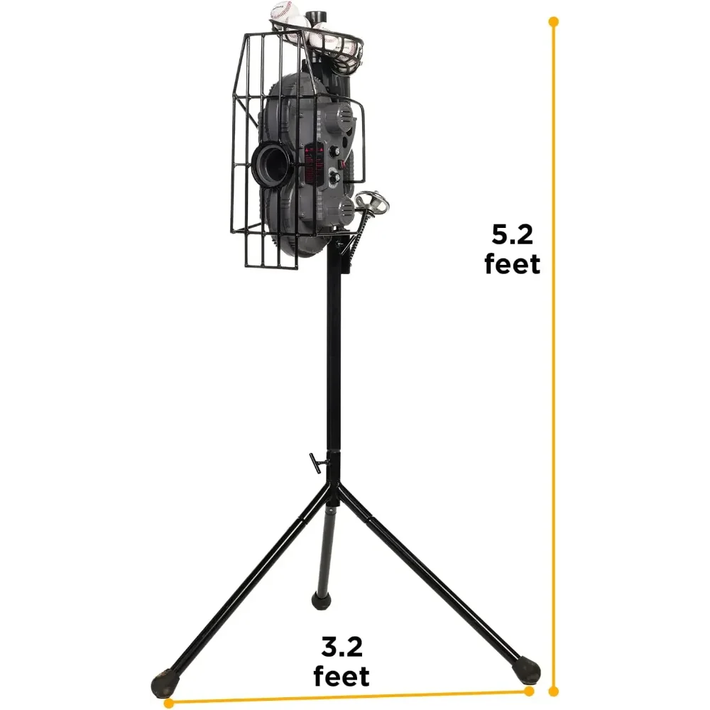 Upgraded Dual-Wheel Baseball Pitching Machine Speed-636BH With Adjustable Angle