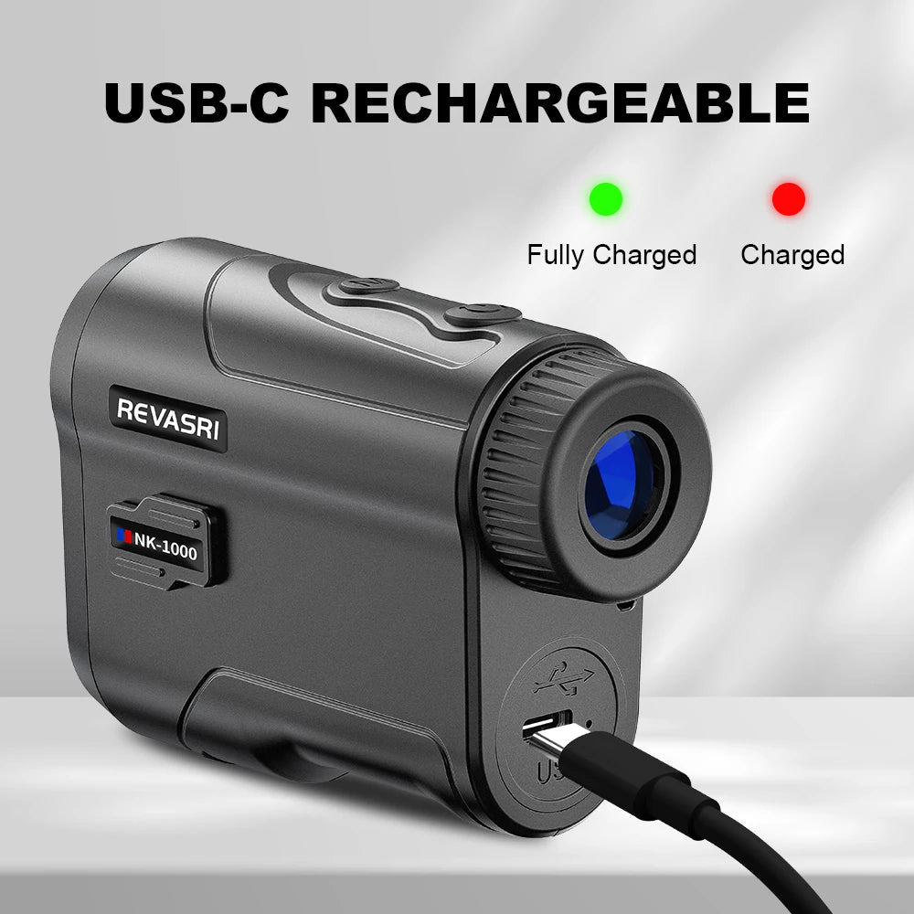 REVASRI Golf Rangefinder With 6x Magnification And Slope-Compensated Distance