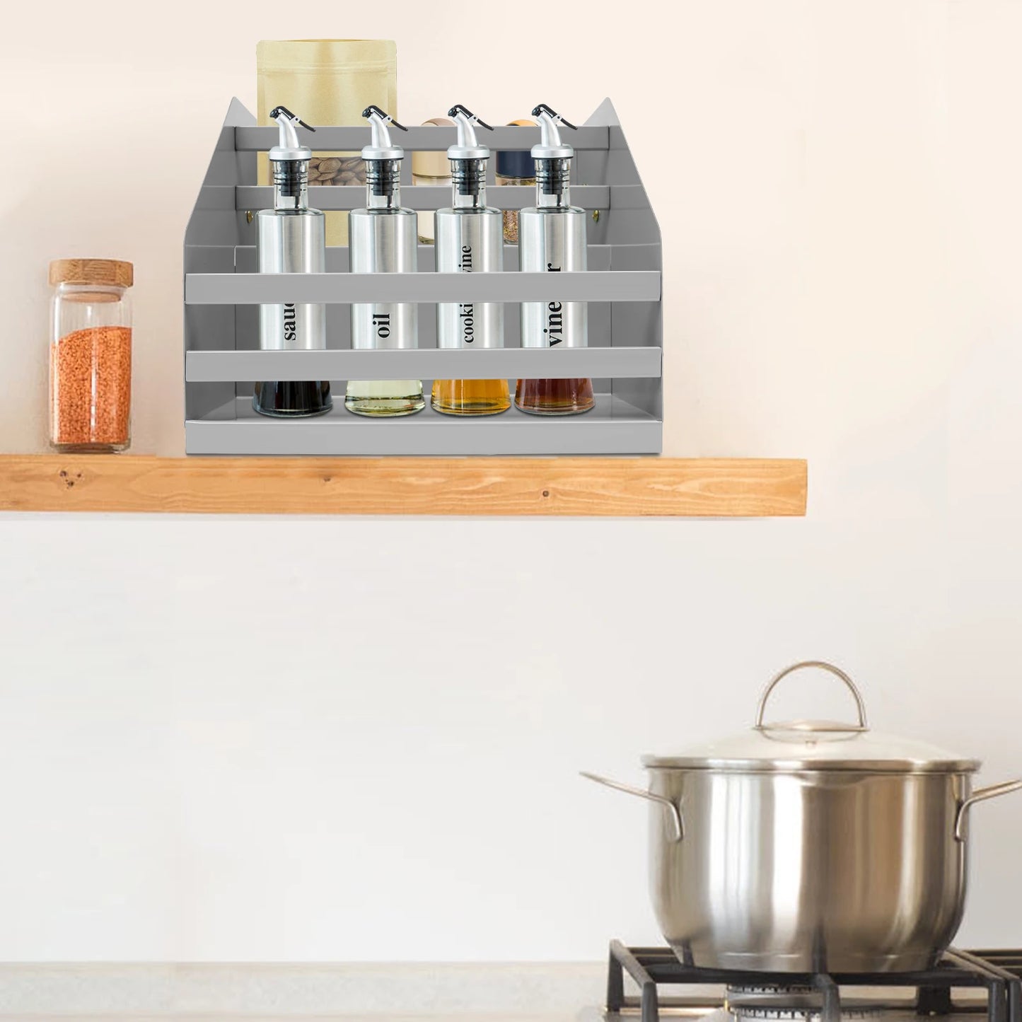 2-Tier Pull Down Cabinet Organizer Under Sink Storage Rack