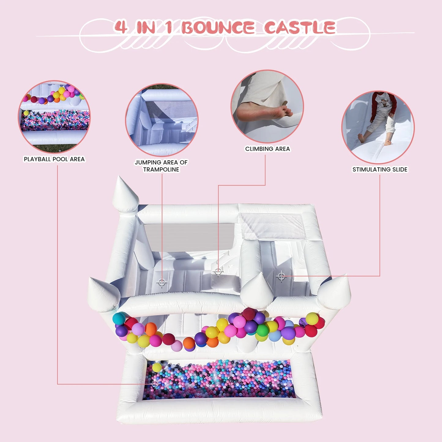 RTS Inflatable Commercial Bounce House Wedding Castle