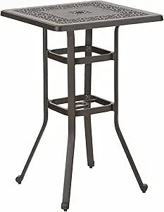 MKDK Cast Aluminum Patio Bar Chairs Set With Swivel