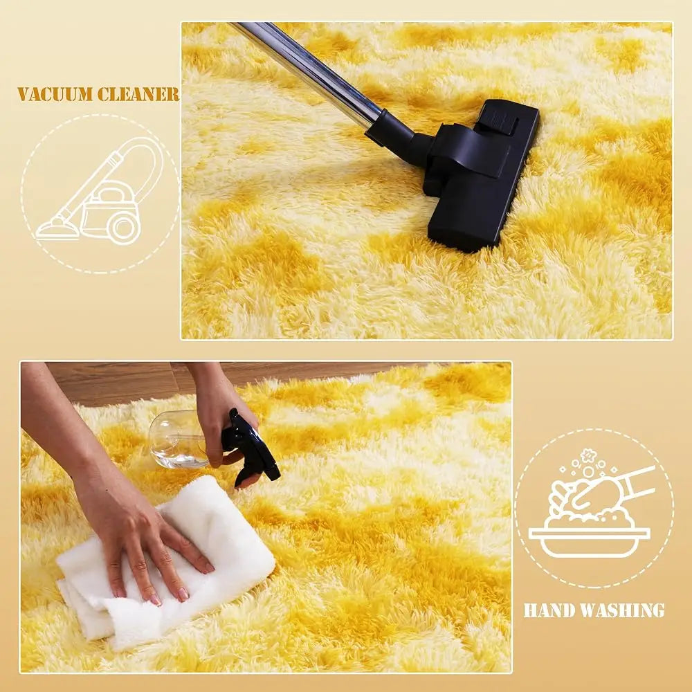 DIXSG Soft Fluffy Living Room Rug Non Slip Shag Carpet