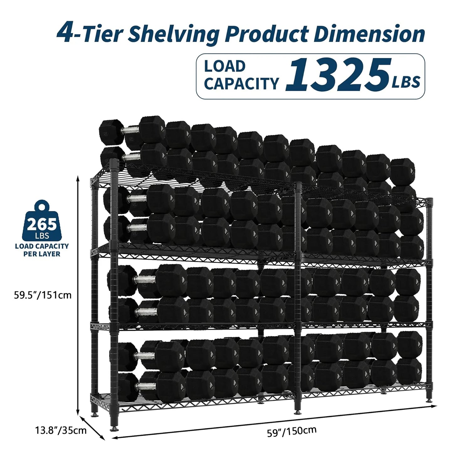 TWISTER.CK Heavy Duty 5 Tier Metal Shelving Unit Kitchen Garage