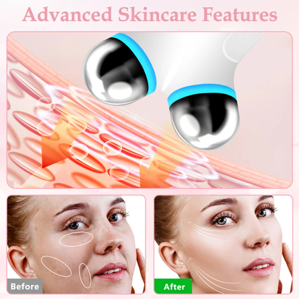 Microcurrent Facial Device For Skin Tightening And Absorption
