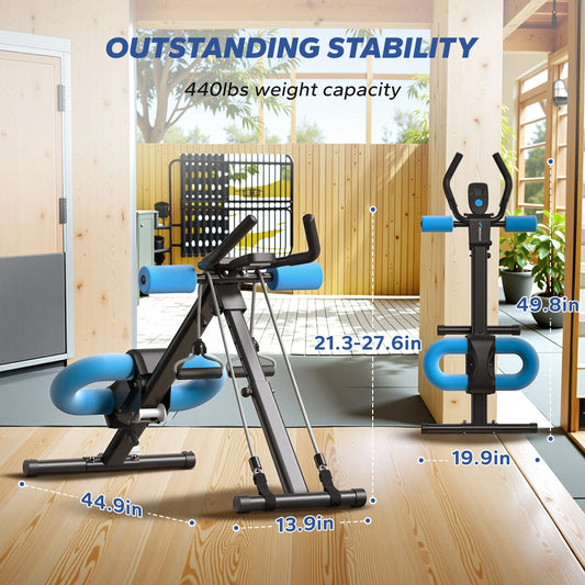 MERACH Ab Machine Adjustable Trainer Foldable Knee Protection