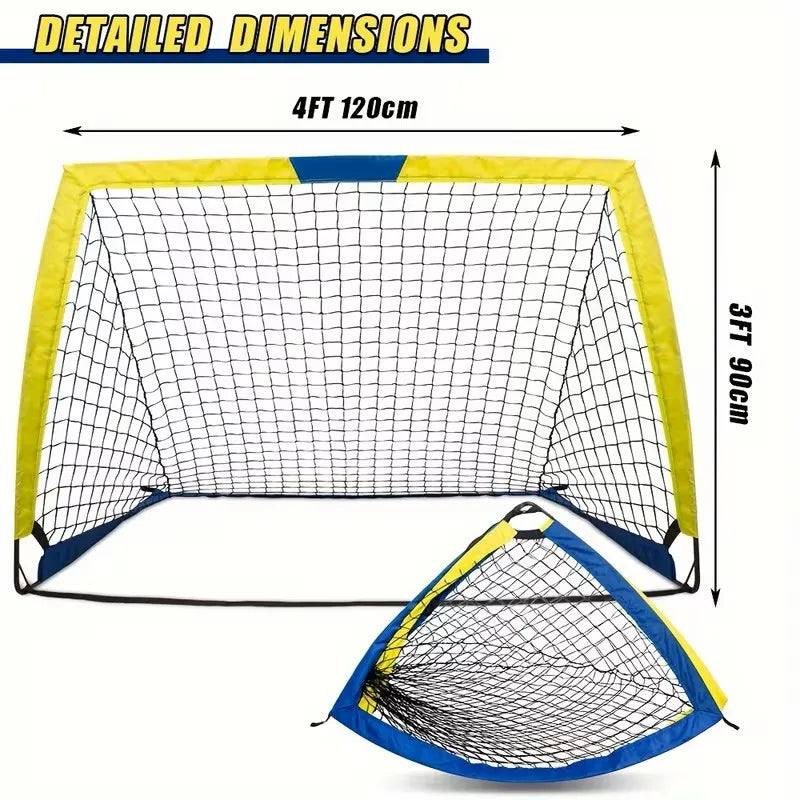 Portable Soccer Goals Set For Backyard Or Indoor Net