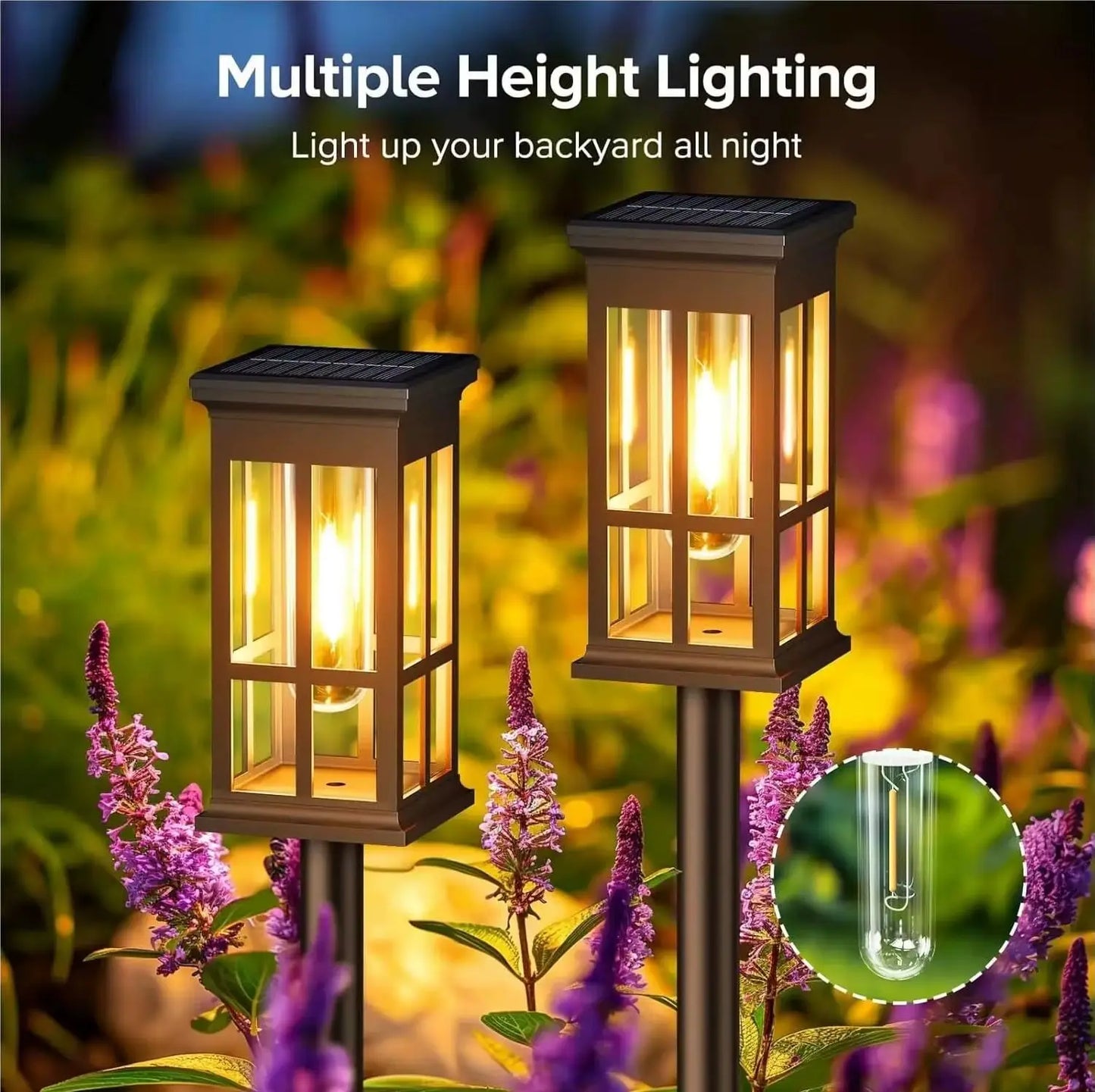 Solar Pathway Light Outdoor LED IP65 Waterproof Landscape Garden Walkway