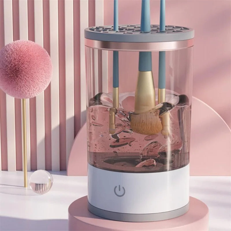 Electric Makeup Brush Cleaner Auto Spinning Machine For Deep Cleaning