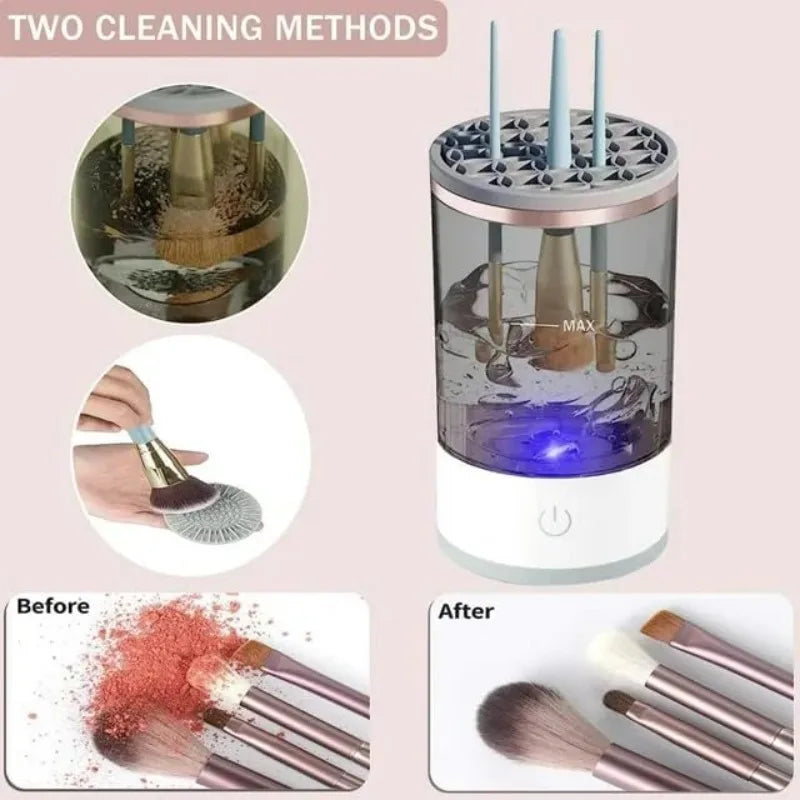 Electric Makeup Brush Cleaner Auto Spinning Machine For Deep Cleaning