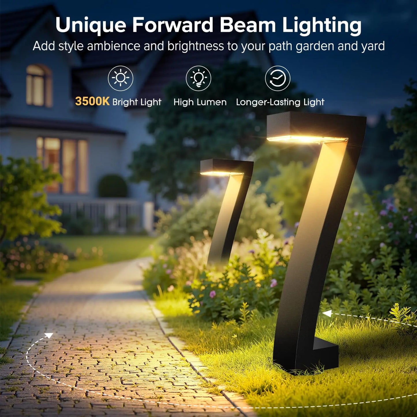 LED Solar Path Lights IP65 Waterproof For Garden Yard
