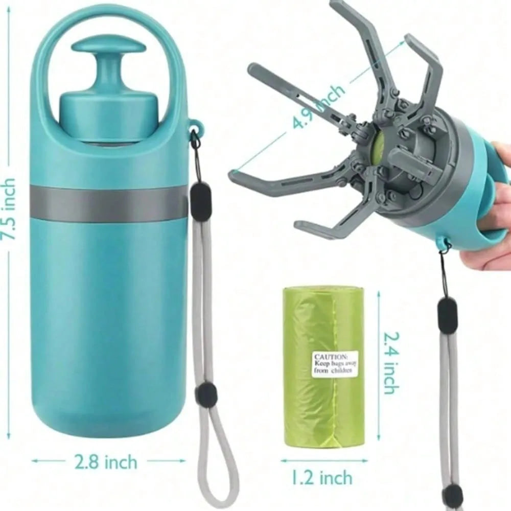 No-Touch Dog Pooper Scooper With Waste Bag Holder