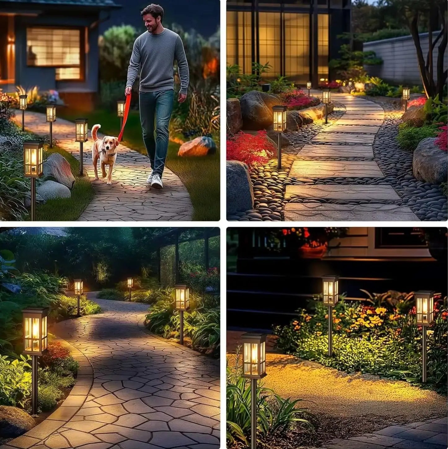 Solar Pathway Light Outdoor LED IP65 Waterproof Landscape Garden Walkway