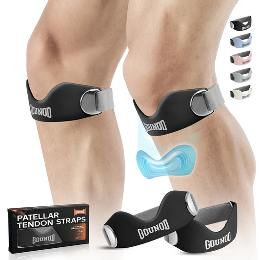GOUNOD Silicone Patellar Tendon Support Strap Non Slip Knee Pain
