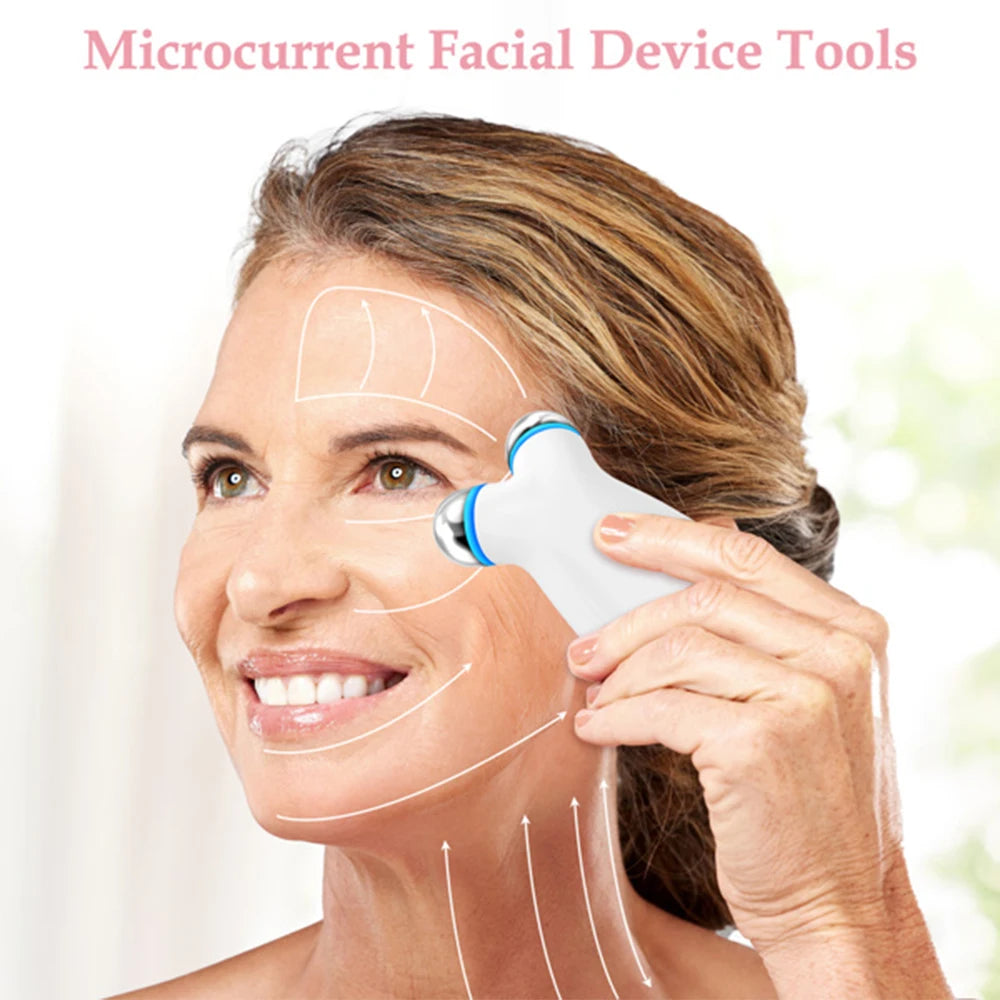 Microcurrent Facial Device For Skin Tightening And Absorption