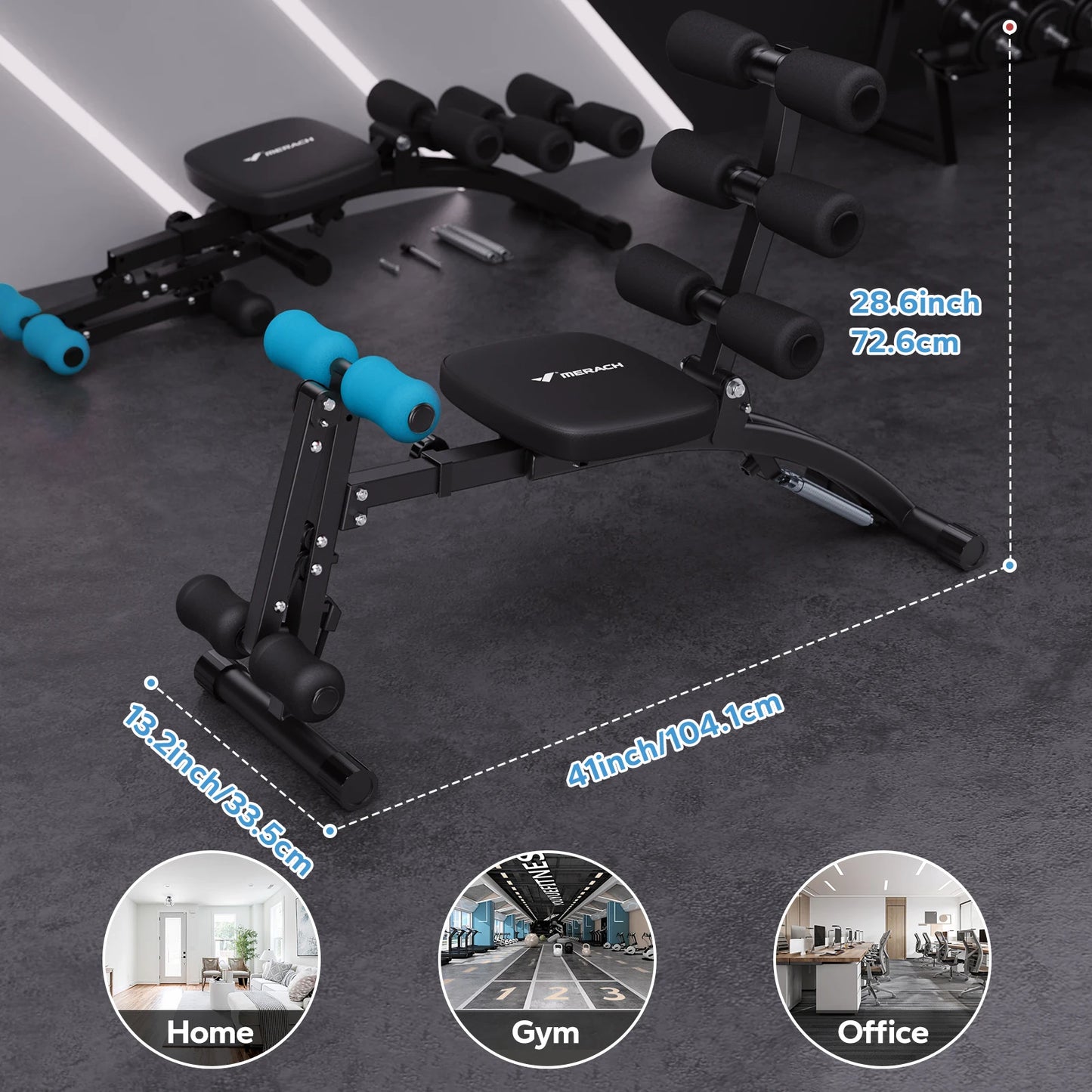 MERACH Ab Machine Multi Functional Ab Trainer For Home Gym
