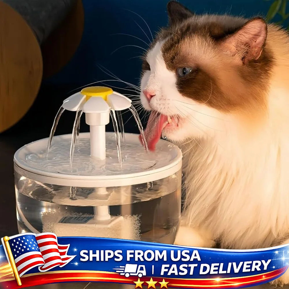Automatic Pet Water Fountain For Cats And Dogs, Large Capacity, USB Powered