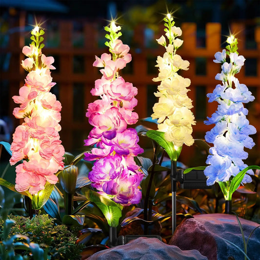 Solar Garden Lights LED Flower Waterproof Yard Decor