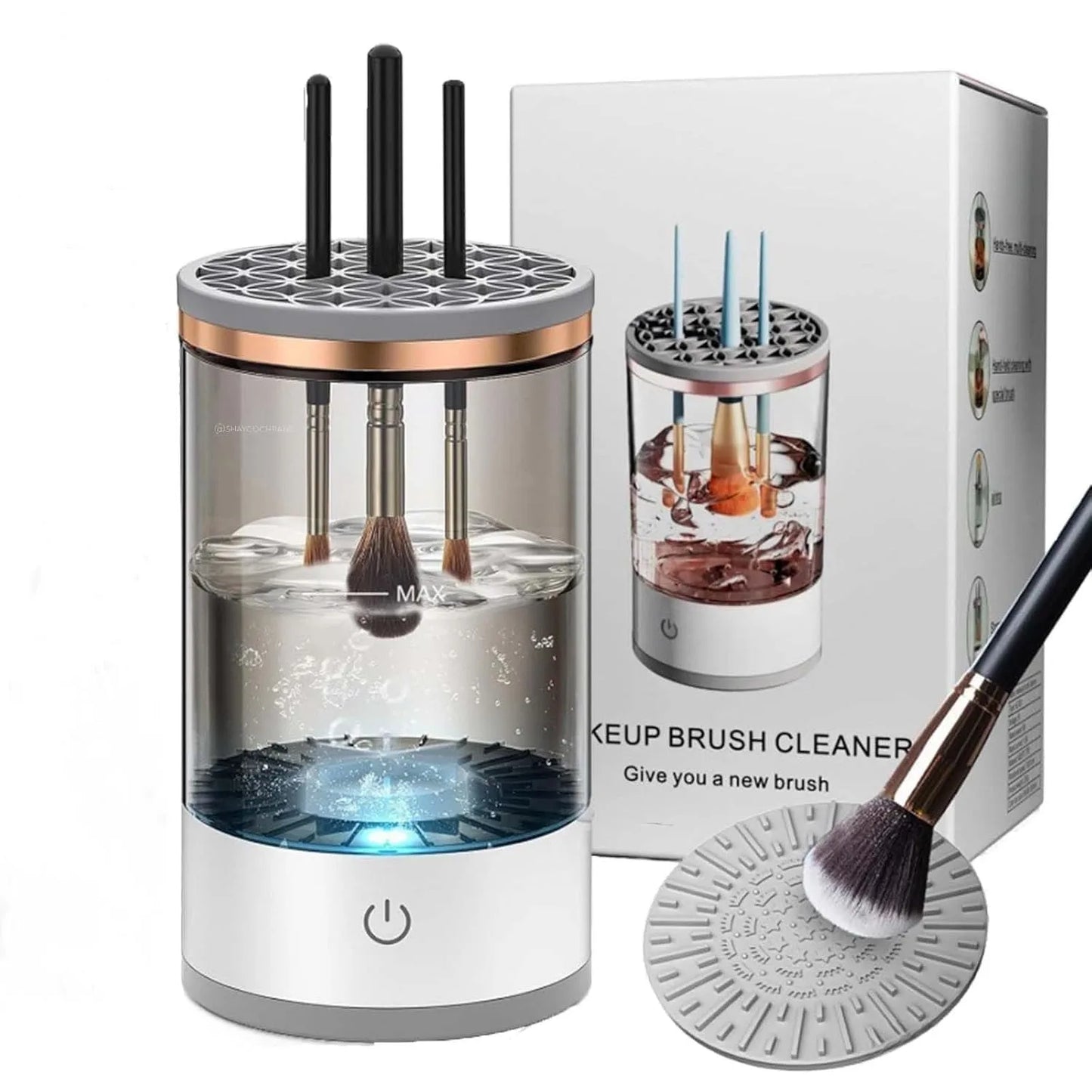 Electric Makeup Brush Cleaner Auto Spinning Machine For Deep Cleaning