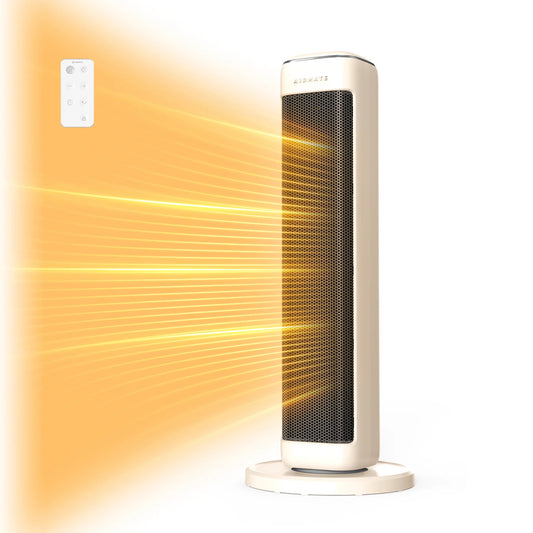 Airmate Ceramic Tower Space Heater With Thermostat For Indoor Use