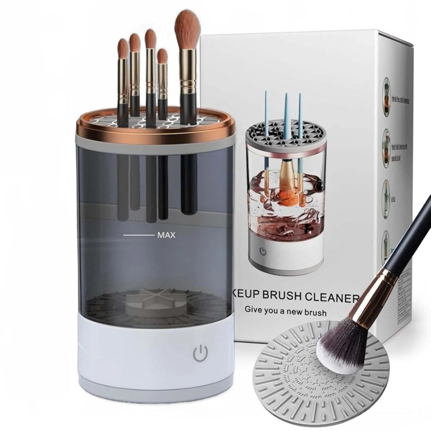 Electric Makeup Brush Cleaner Auto Spinning Machine For Deep Cleaning
