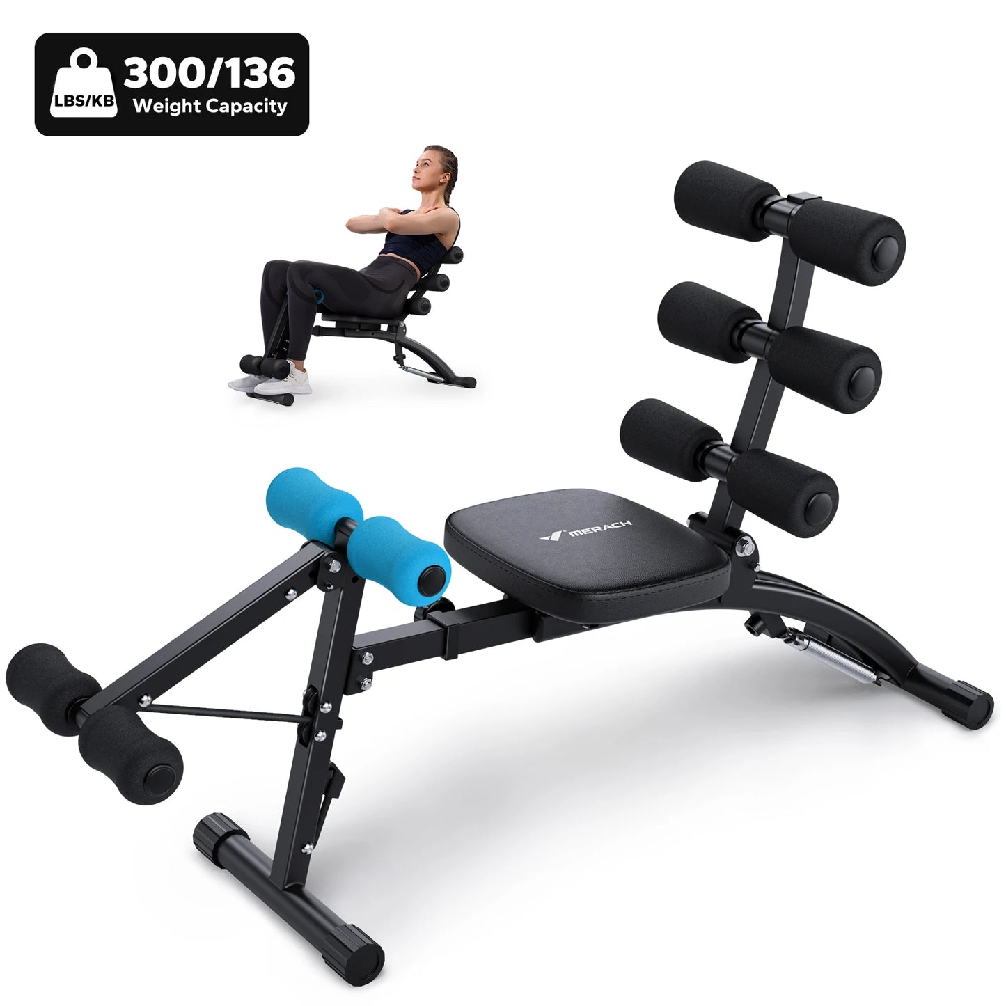 MERACH Ab Machine Multi Functional Ab Trainer For Home Gym