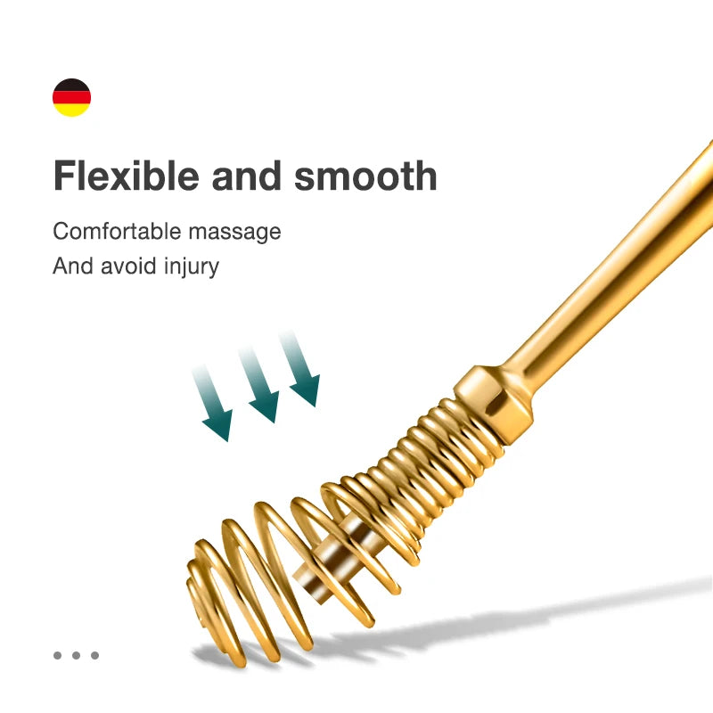 MR.GREEN Ear Wax Removal 360 Degree Spiral Massage Ear Cleaner Stainless Steel