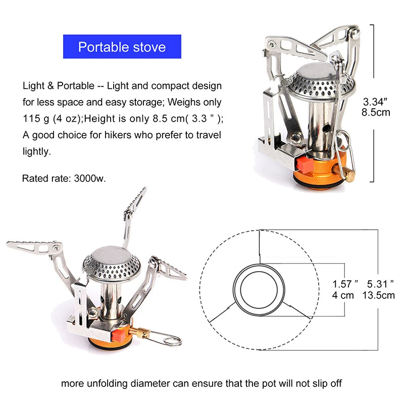 Widesea Camping Cookware Set With Foldable Pot And Utensils