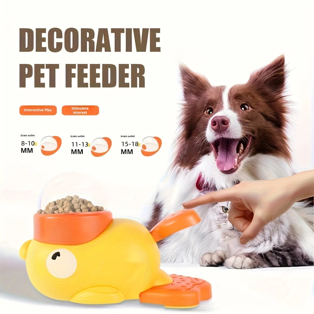 Pet Slow Feeder Bowl Duck Snack Dispenser For Small Dogs
