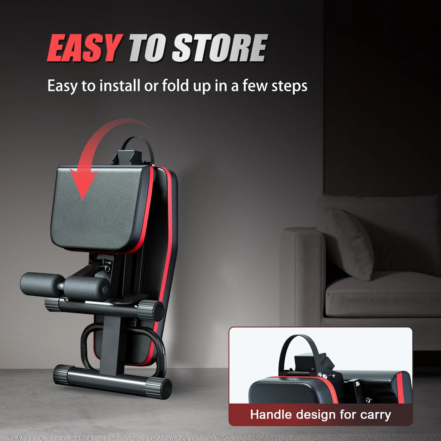Foldable 14-In-1 Dumbbell Bench With Six Adjustable Levels For Full Body Workout