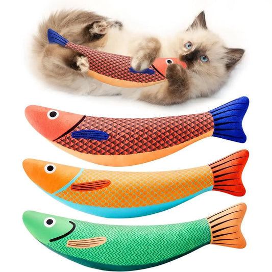 Cat Toys Saurysh, 3 Pack, Catnip Crinkle Sound, Soft and Durable, Interactive Kitten Kicker or Indoor Kitty Exercise 9.4 Inches