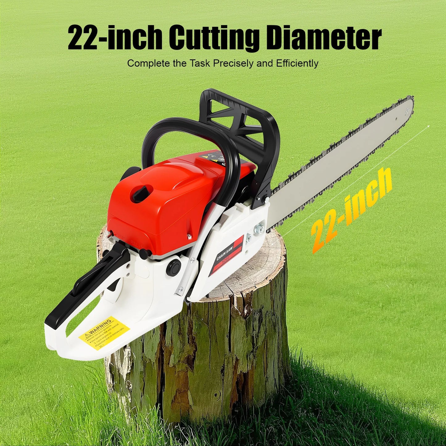 Gasoline Chainsaw 2 Stroke Engine 7500 RPM for Pruning and Cutting