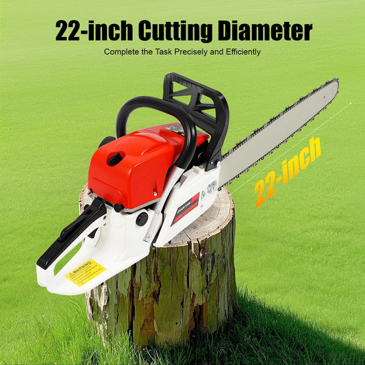 Gasoline Chainsaw 2 Stroke Engine 7500 RPM for Pruning and Cutting