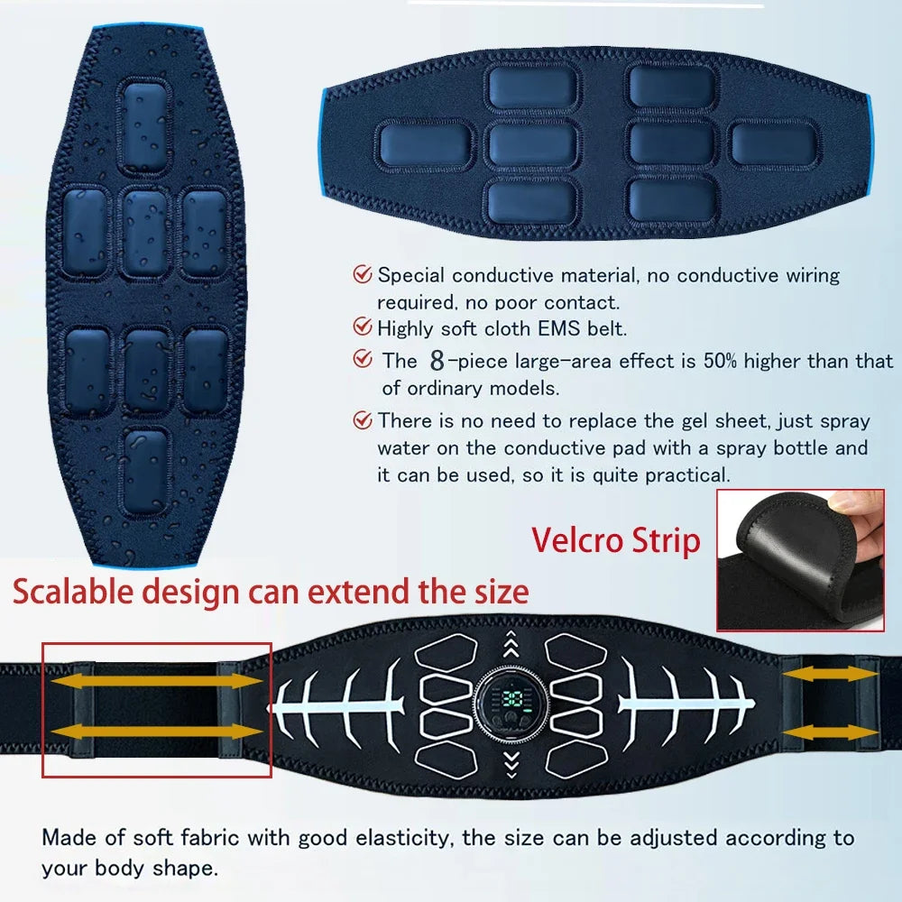 EMS Abdominal Toning Belt Stimulator for Abs Training