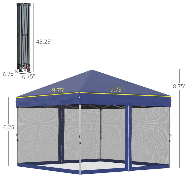 Pop Up Canopy Tent With Carry Bag Height Adjustable Gazebo