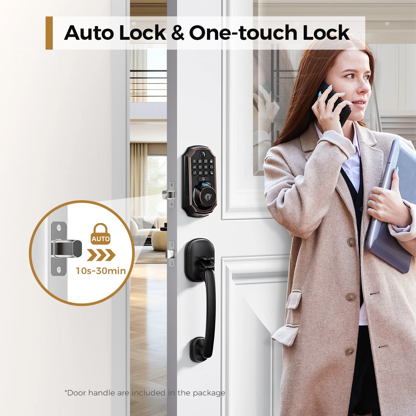 ARPHA D289H Smart WiFi Fingerprint Door Lock With Camera