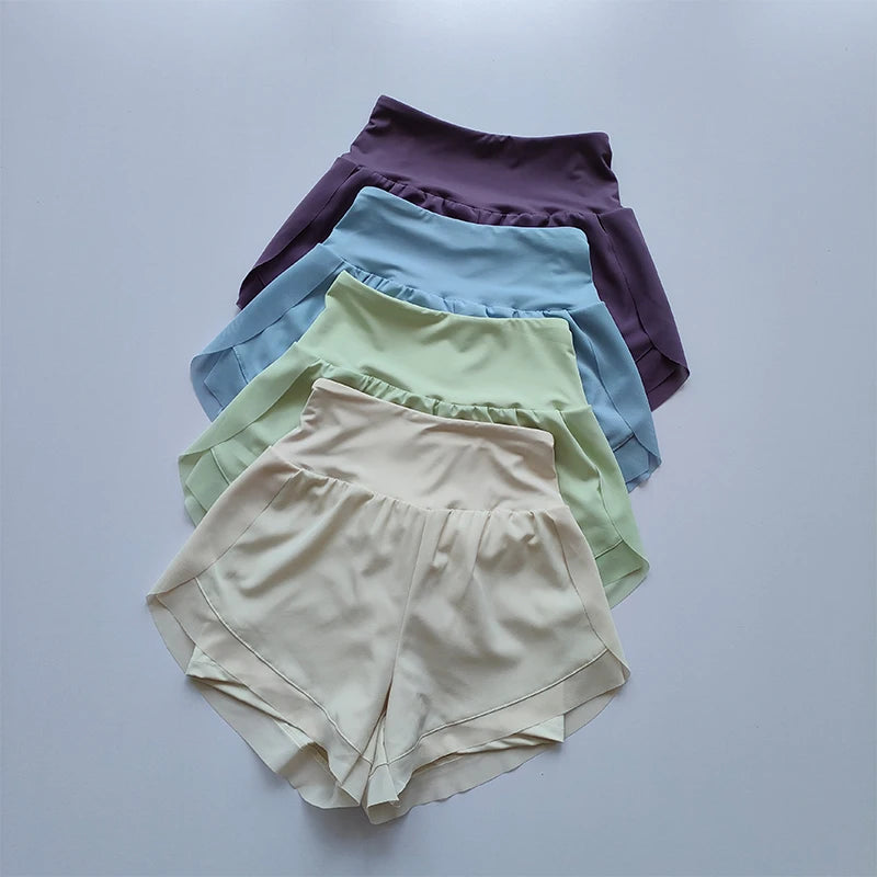 Women's 2-In-1 Mesh Quick-Dry Yoga Shorts High Waist