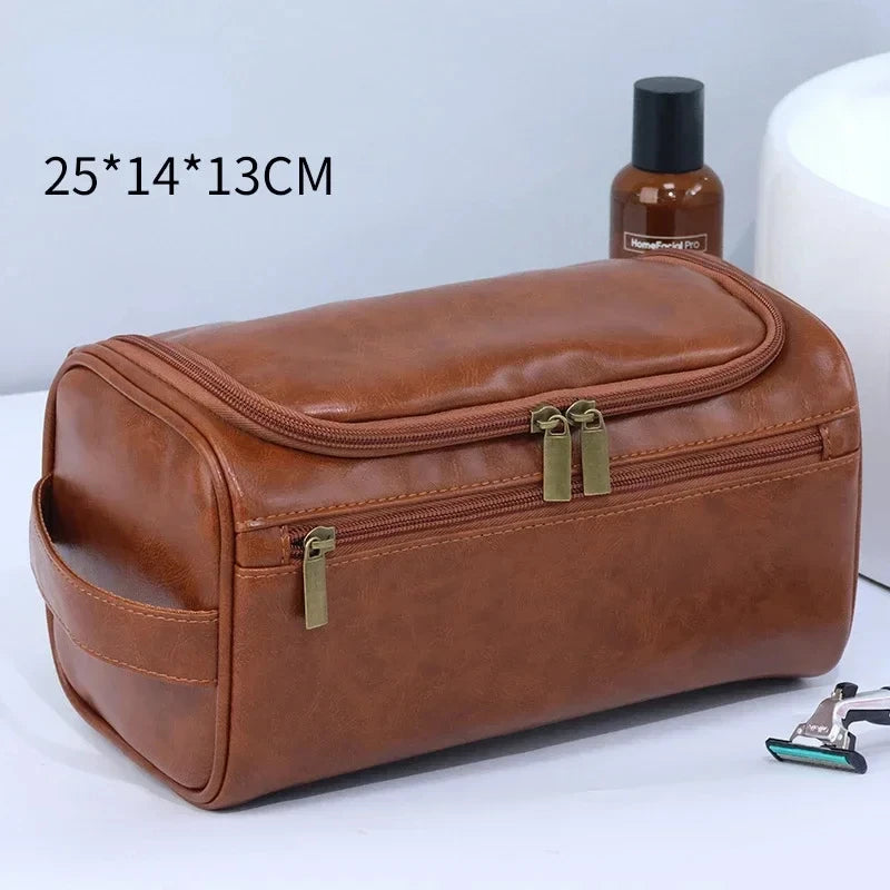 Hanging Leather Toiletry Bag Dopp Kit for Travel Essentials