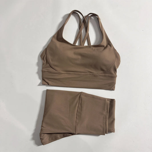 Gym Set 2pc Sports Bra And Yoga Leggings For Women