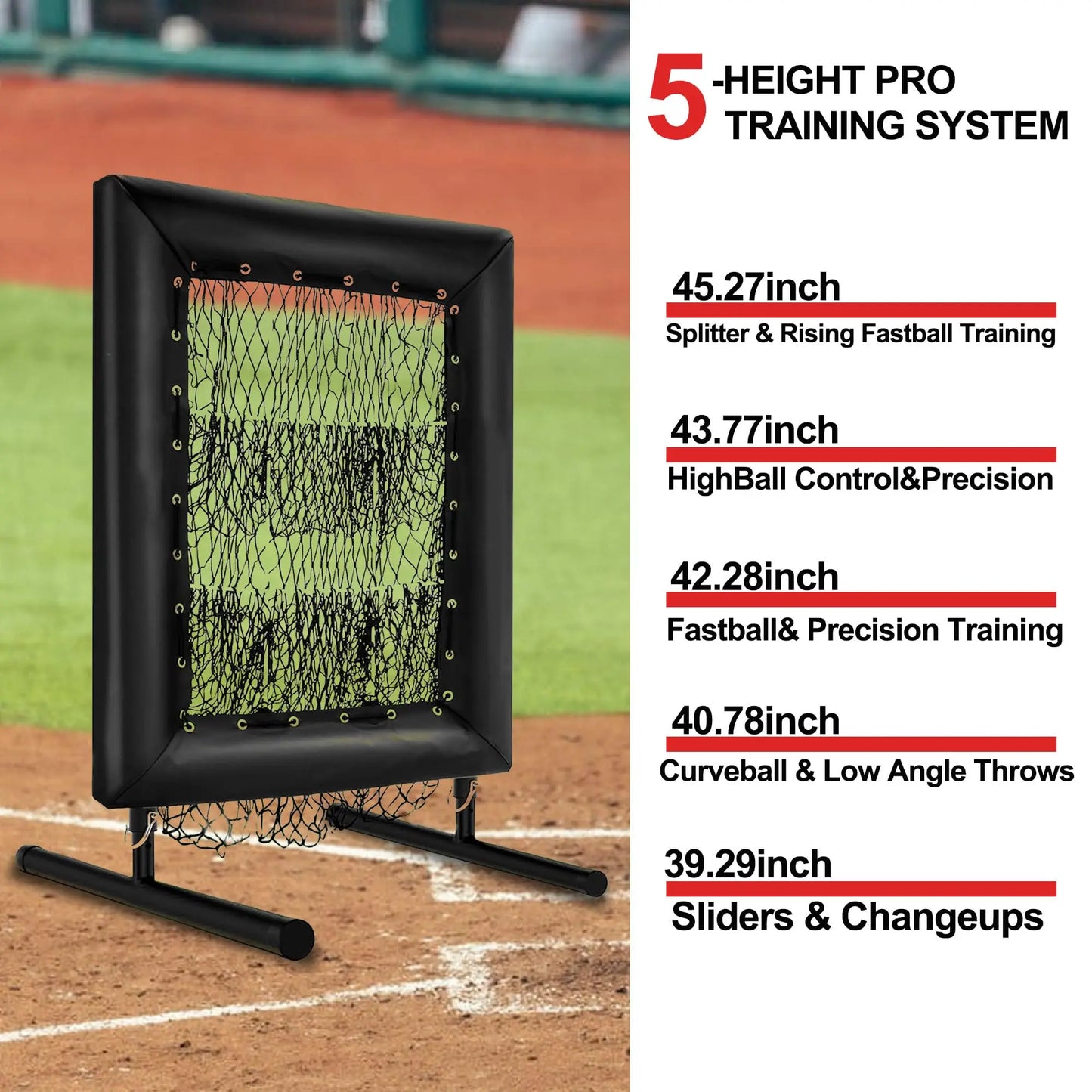 HiMISS Adjustable Pitching Net With Strike Zone Training