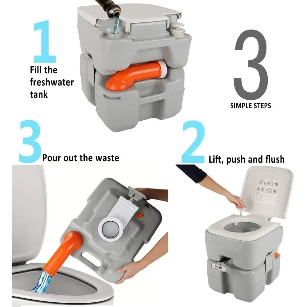 Compact Portable Sink And Toilet Combo For Camping