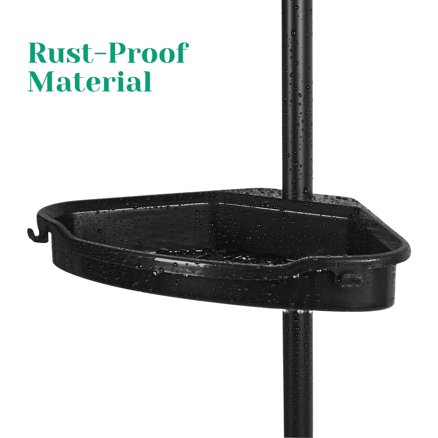 HiMISS Corner Shower Caddy With Tension Pole 4-Tier Organizer