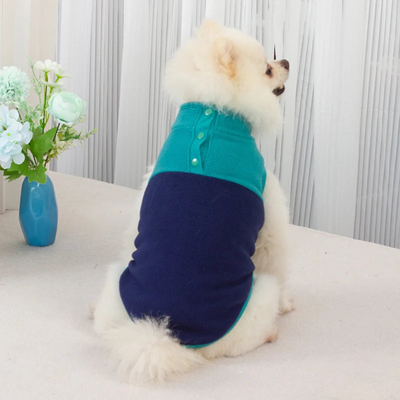 Fleece Dog Clothes For Small Dogs Autumn Winter Vest Jacket