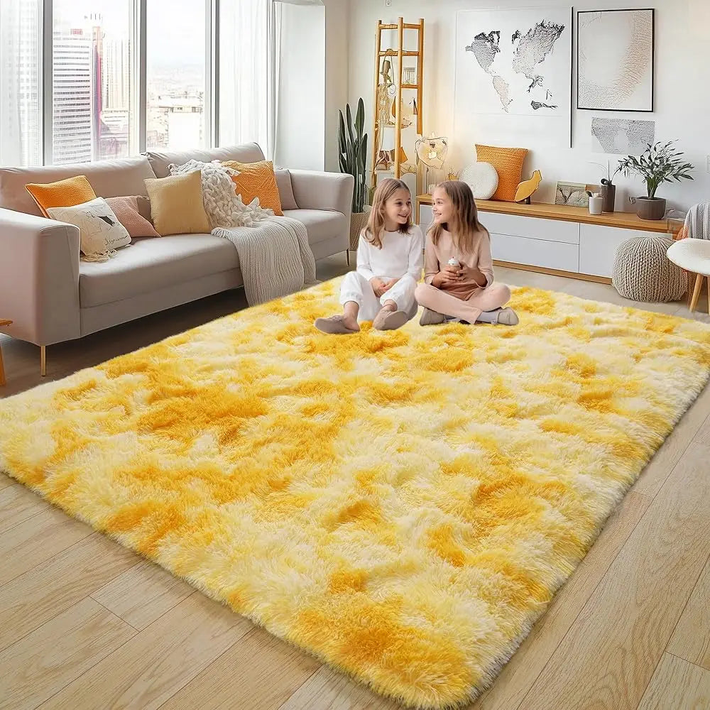DIXSG Soft Fluffy Living Room Rug Non Slip Shag Carpet