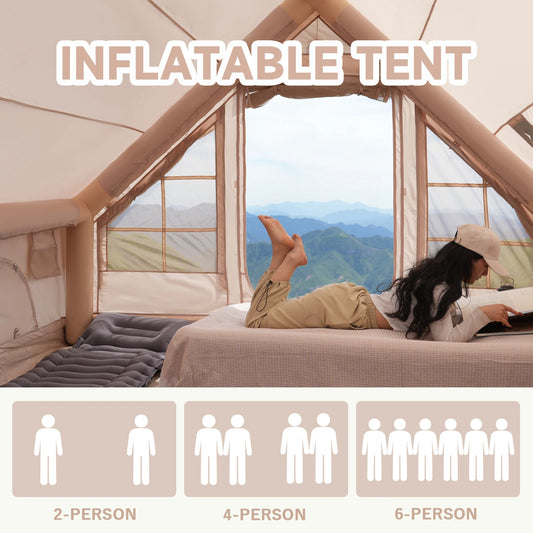 Pakicetus Inflatable Tent With Skylight For Family Outdoor