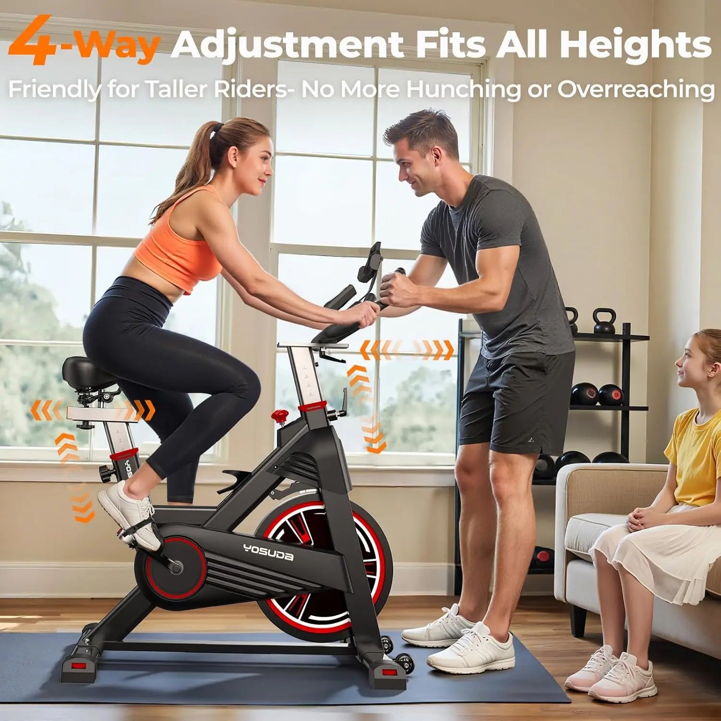 YOSUDA Pro Magnetic Exercise Bike With Bluetooth Indoor Cycling