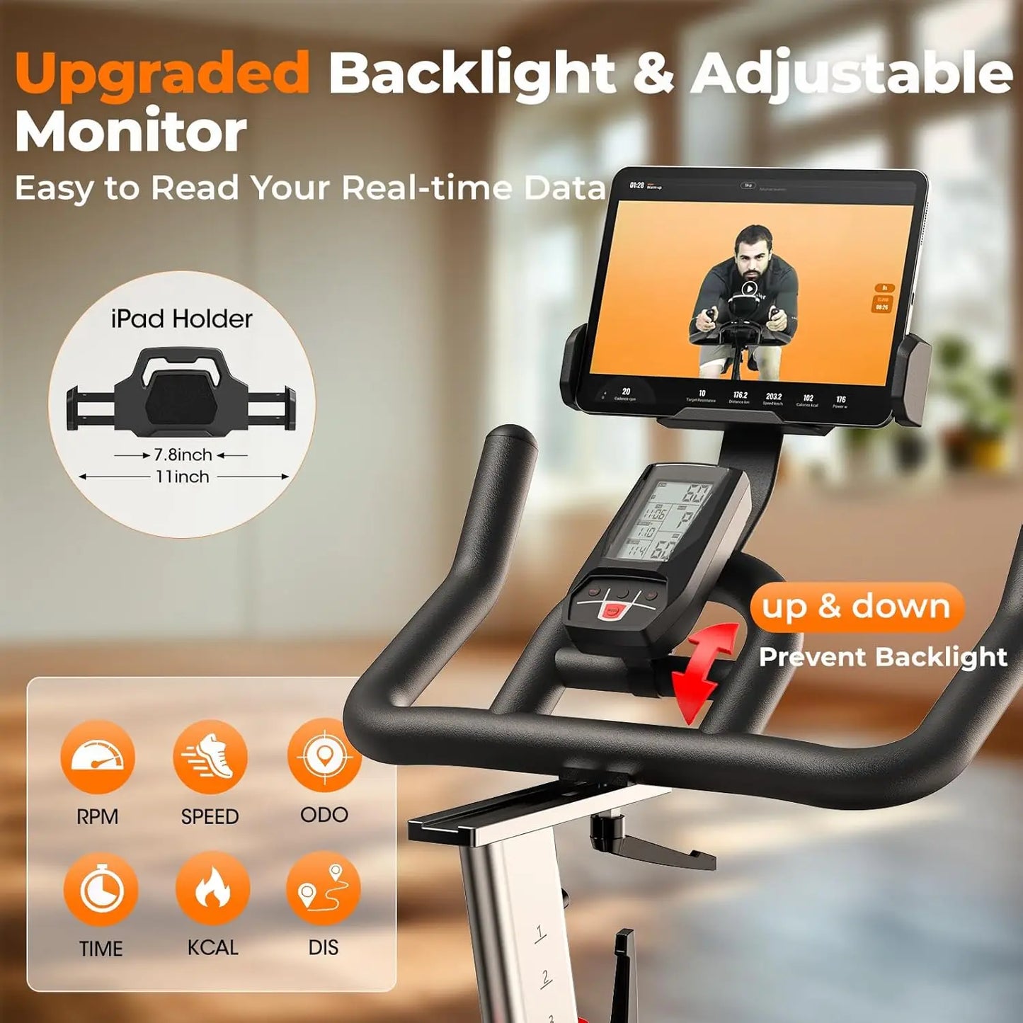 YOSUDA Pro Magnetic Exercise Bike With Bluetooth Indoor Cycling